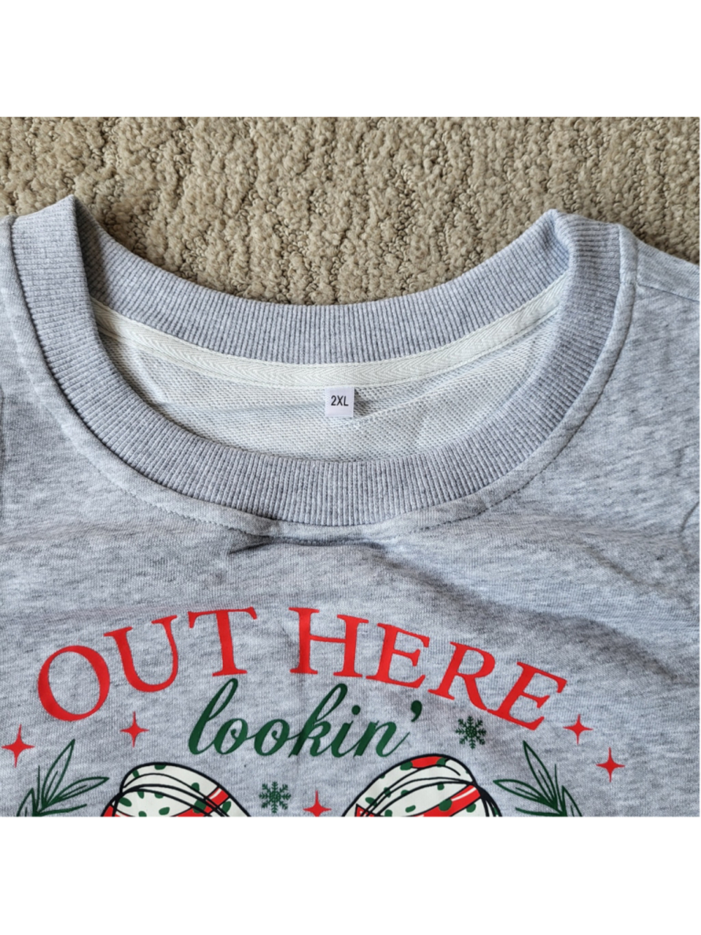 Women’s Plus Size Christmas Tree Bow Pullover Crewneck Sweatshirt –Size 2XL–NWOT - Picture 3 of 9